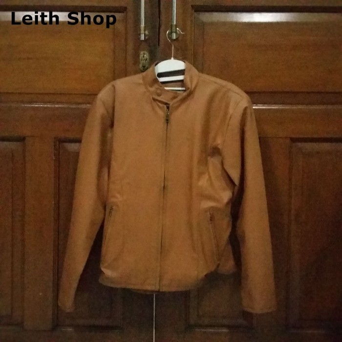 Jaket Kulit Coklat Pria Cowok