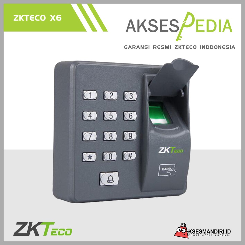 Mesin Akses Door Zkteco X6 Termurah Terlaris Original Include ADAPTOR