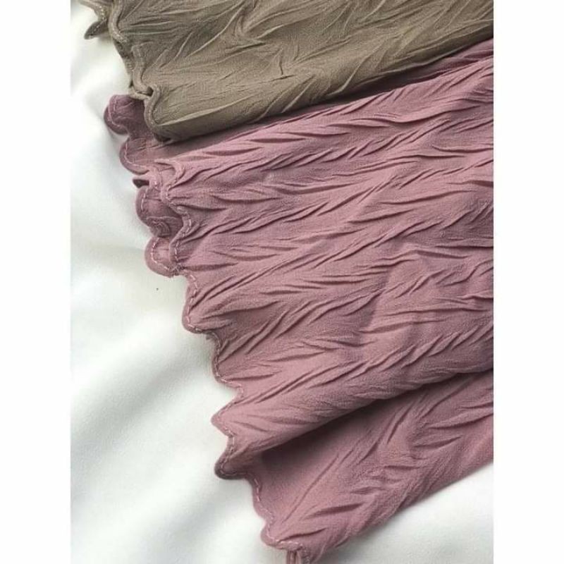 New hijab pashmina PLISKET bamboo/ padi gandum panjang 175×75