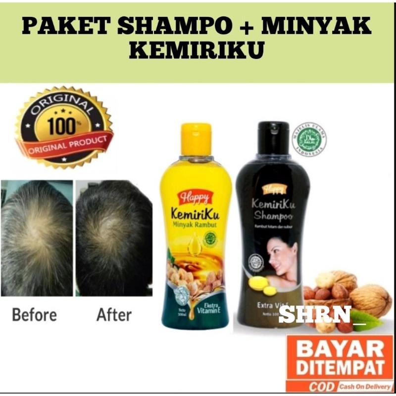 PAKET shampo happy kemiriku Penghilang Uban ORIGINAL