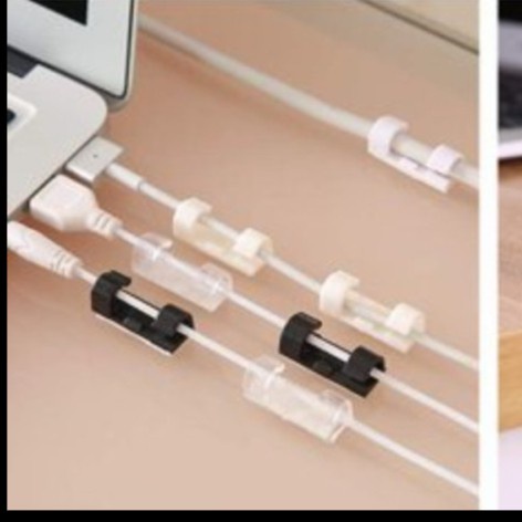 Klem kabel cas tempel double tape / klip kabel dobel tip cord holder Cable Clip Klem Kabel Tempel Wi