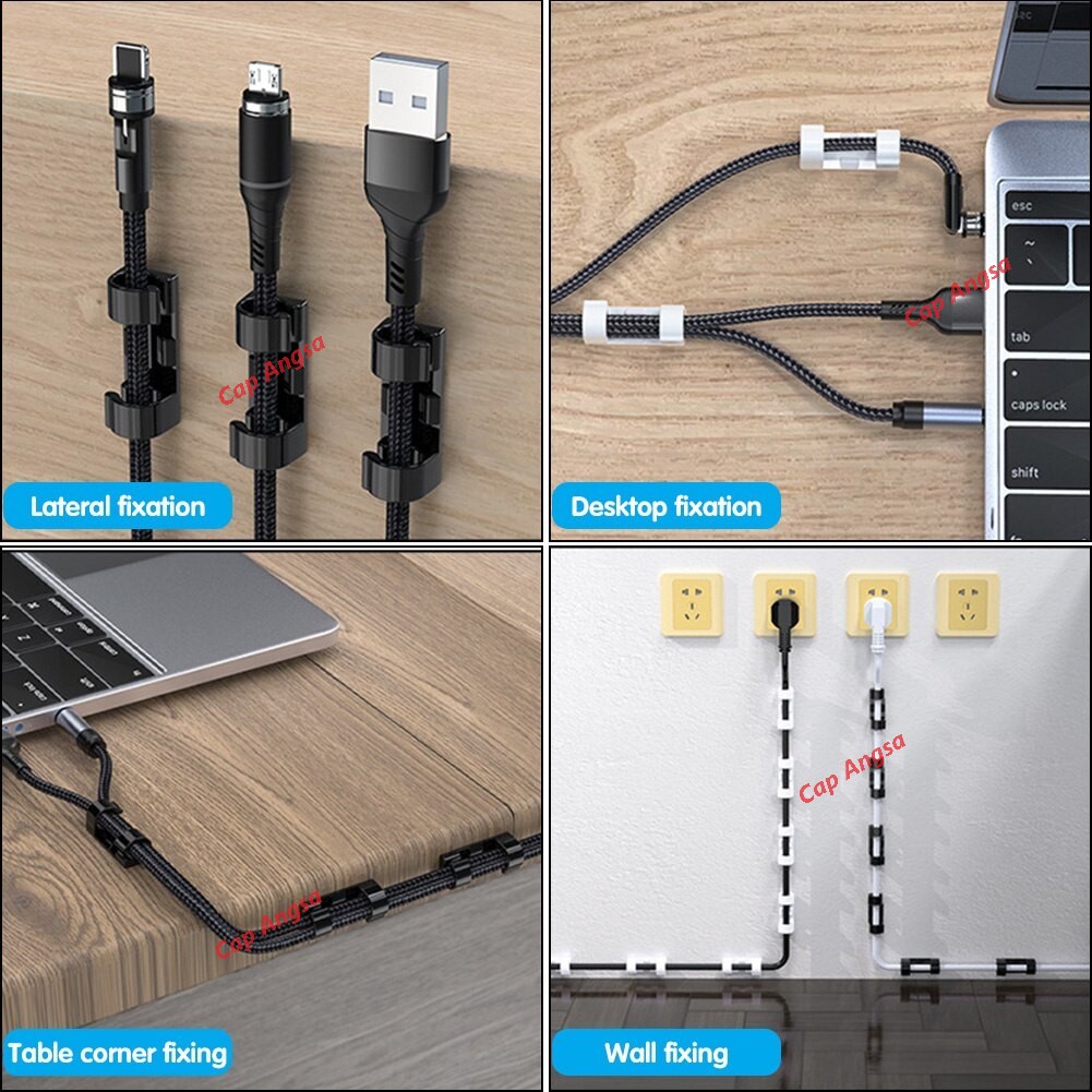 CABLE CLIP KABEL KLIP ORGANIZER JEPITAN HOLDER PERAPIH KOMPUTER TV HP LAPTOP PENJEPIT KABEL TEMPEL