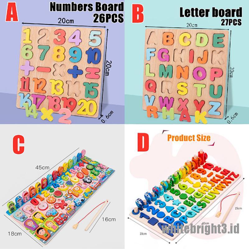 {white3} Montessori Early Educational Toy Wooden Toys for Kids Board Matching Puzzle Game