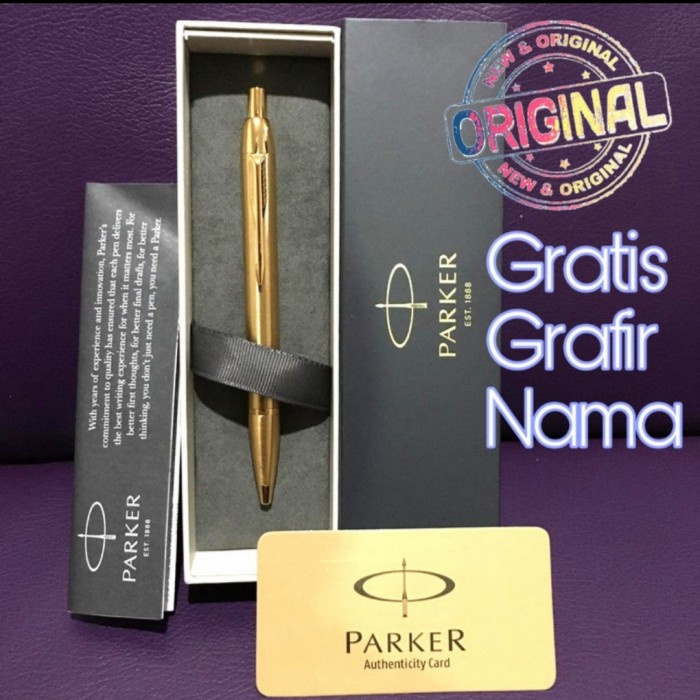 

Pulpen Parker Mewah Original Full GOLD Exclusive + Gratis Grafir Laser - Full Gold promo