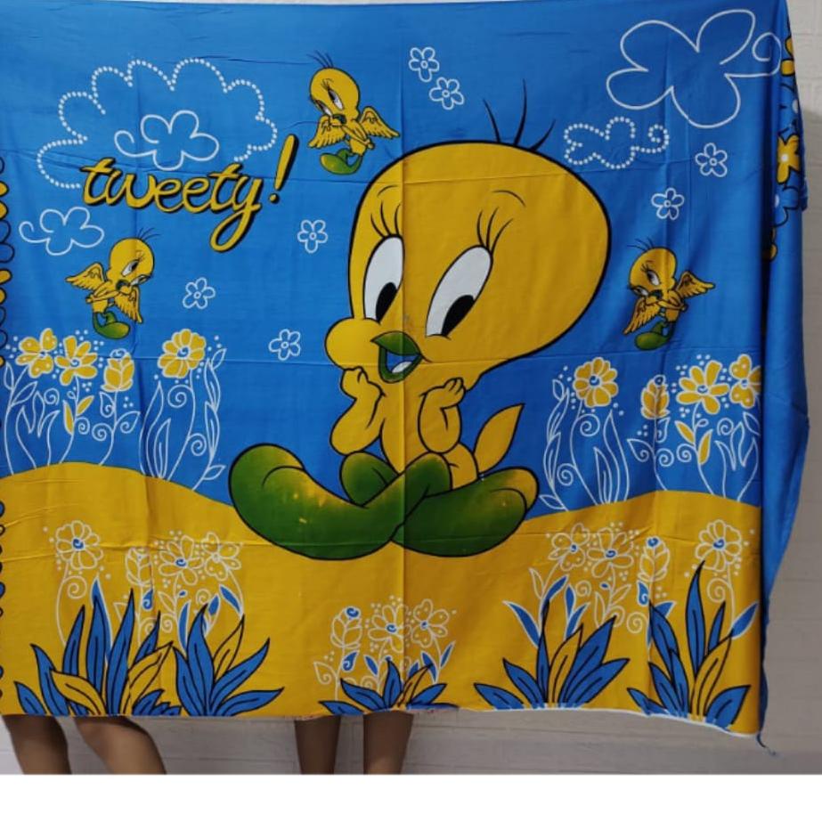 Special sale KAIN PANTAI MOTIF TWEETY UKURAN 195X120 CM/KAIN BALI/SELIMUT BUAT SANTAI BAHAN KATUN RA