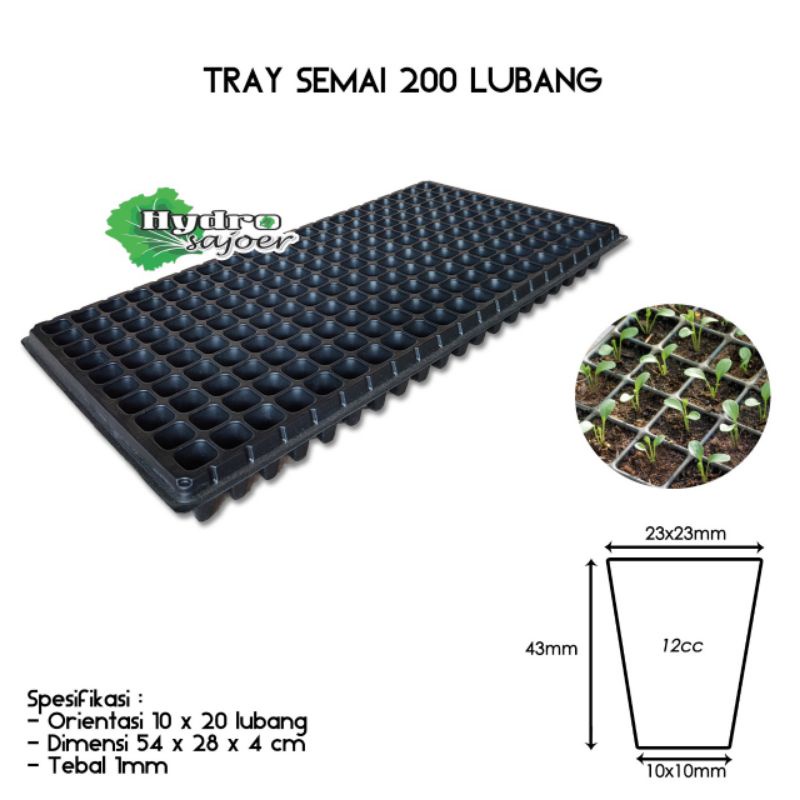 Tray Semai 200 Lubang Tanam - Media Semai - Media Tanam