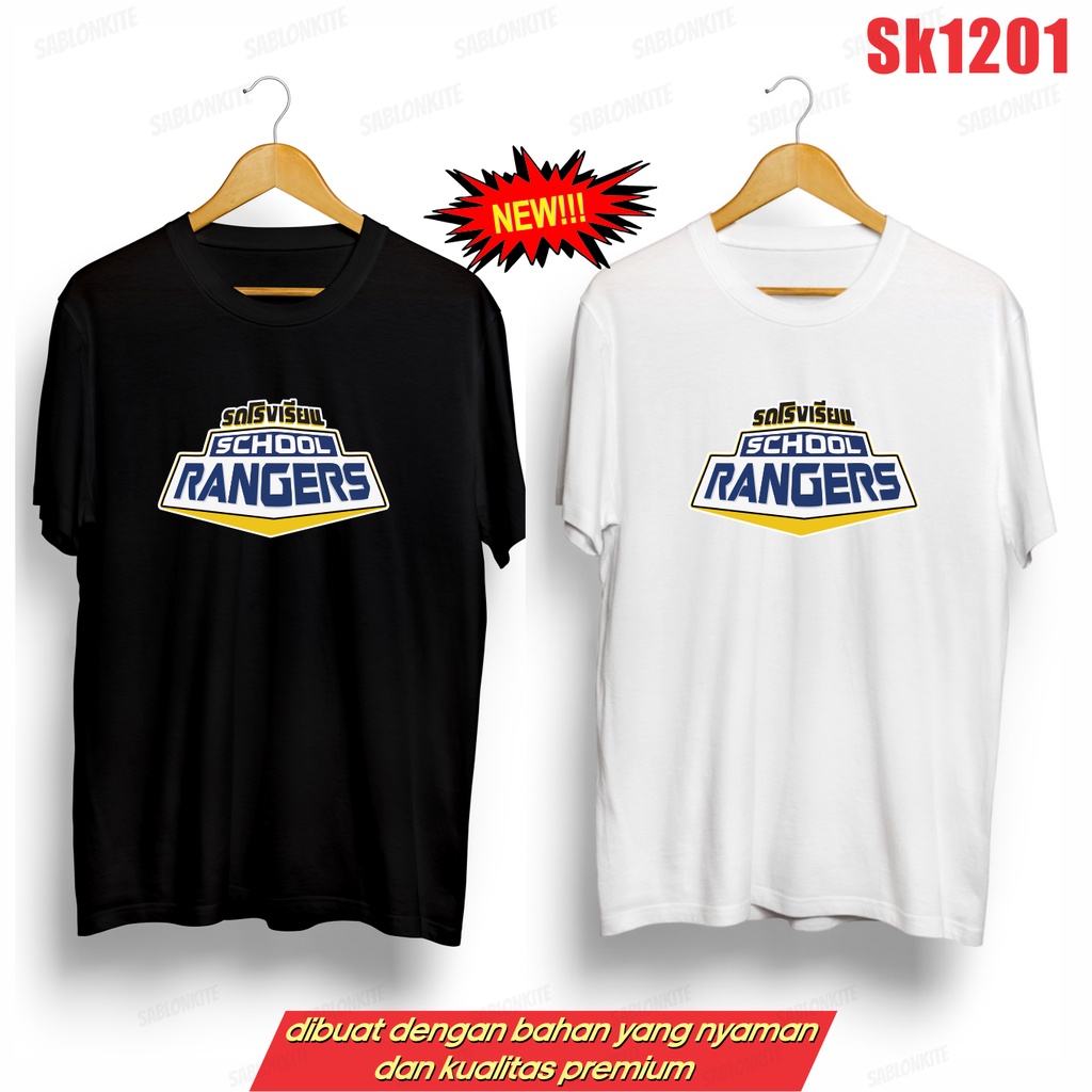 MURAH!!! KAOS SCHOOL RANGERS THAILAND SK1201 UNISEX COMBED 30S