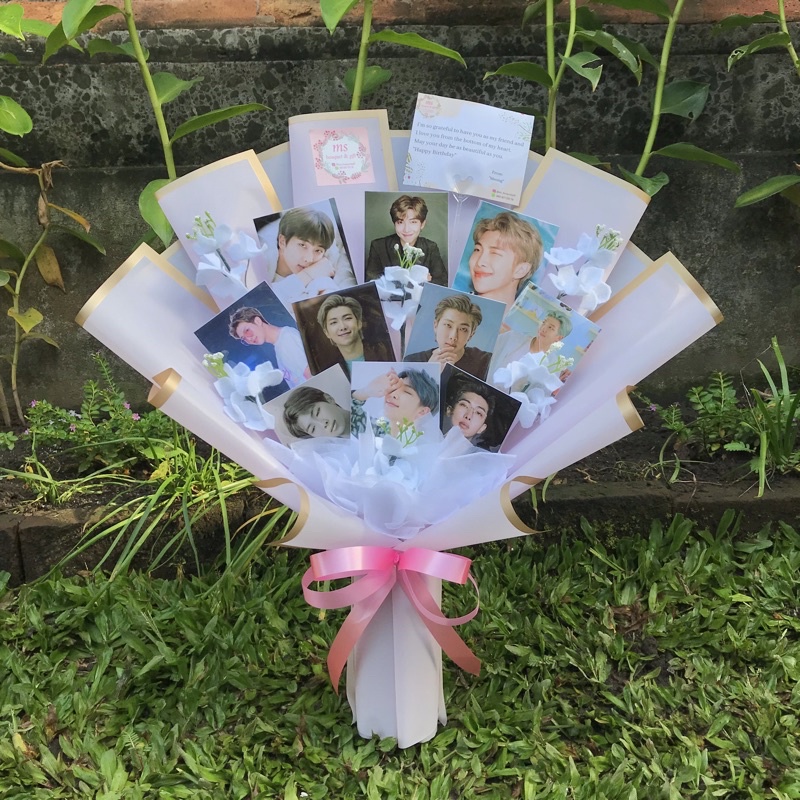 Bouquet foto card | photocard bts | buket bts | bouquet bts murah