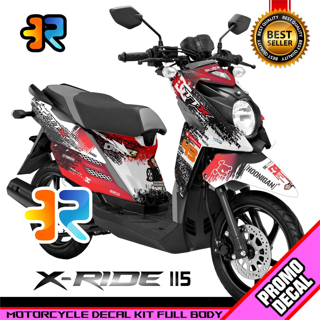 Decal Motor XRide 115 Desain DC Shoes Sticker Decal X-Ride 115 Full Body