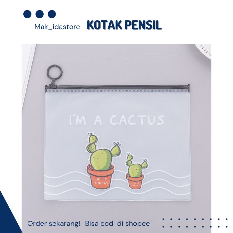 

KOTAK PENSIL KOREA / POUCH MAKEUP PVC TRANSPARAN