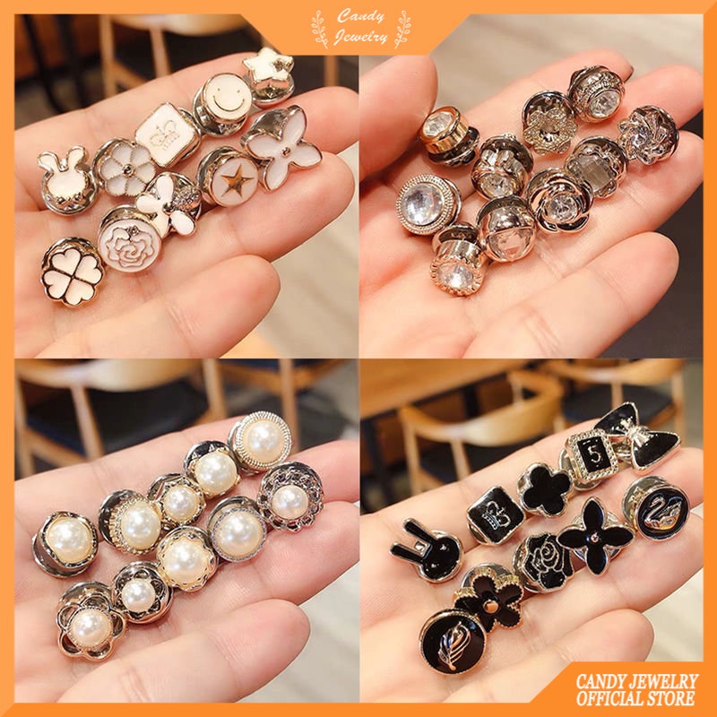 Bros Bentuk Hati Bahan Plastik Metal Warna Permen