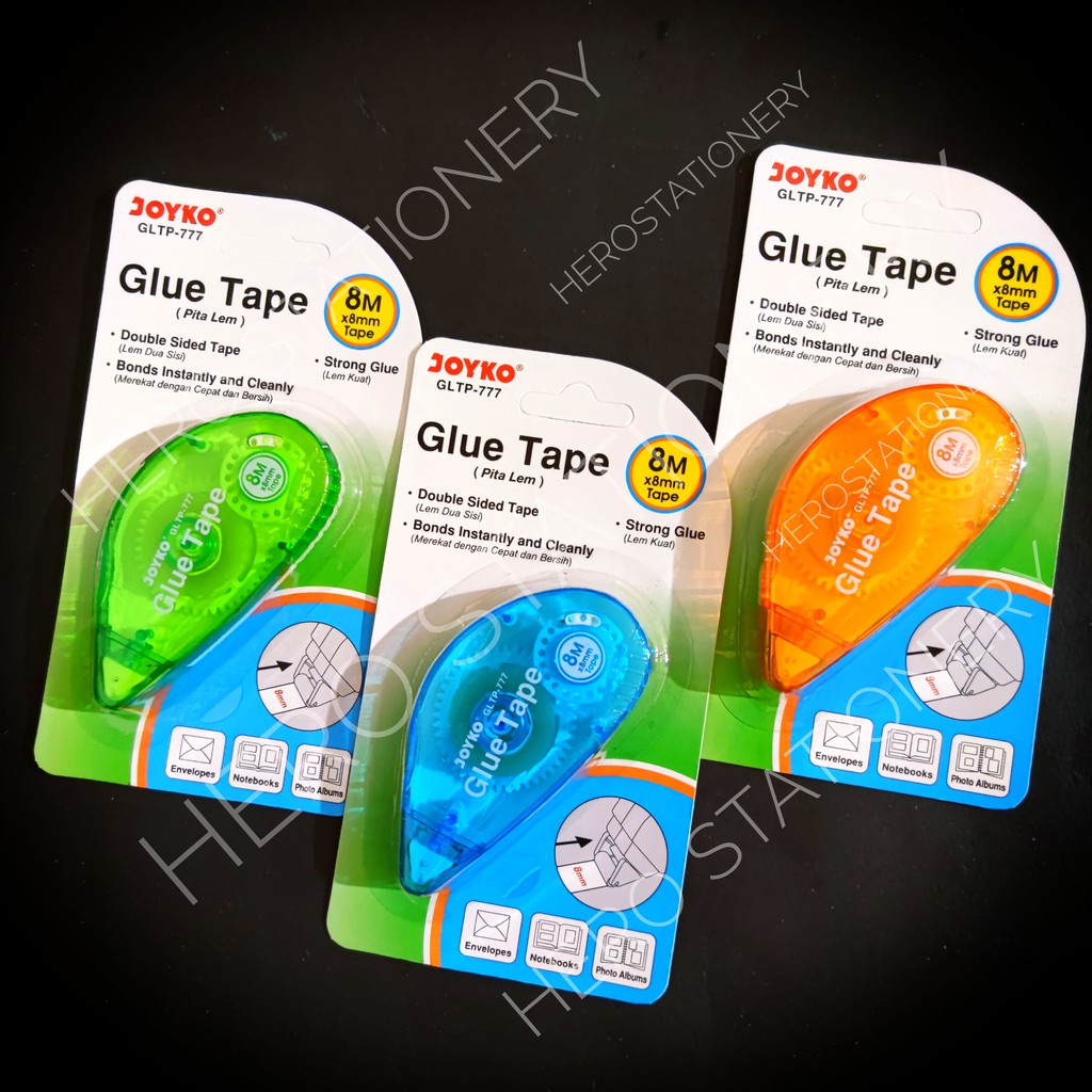 

Lem pita dua sisi double sided glue tape roll joyko GLTP-777