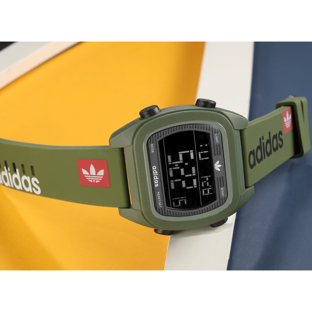 Jam Tangan Adidas Rubber Digitan Body Segi Tanggal Hari Aktif