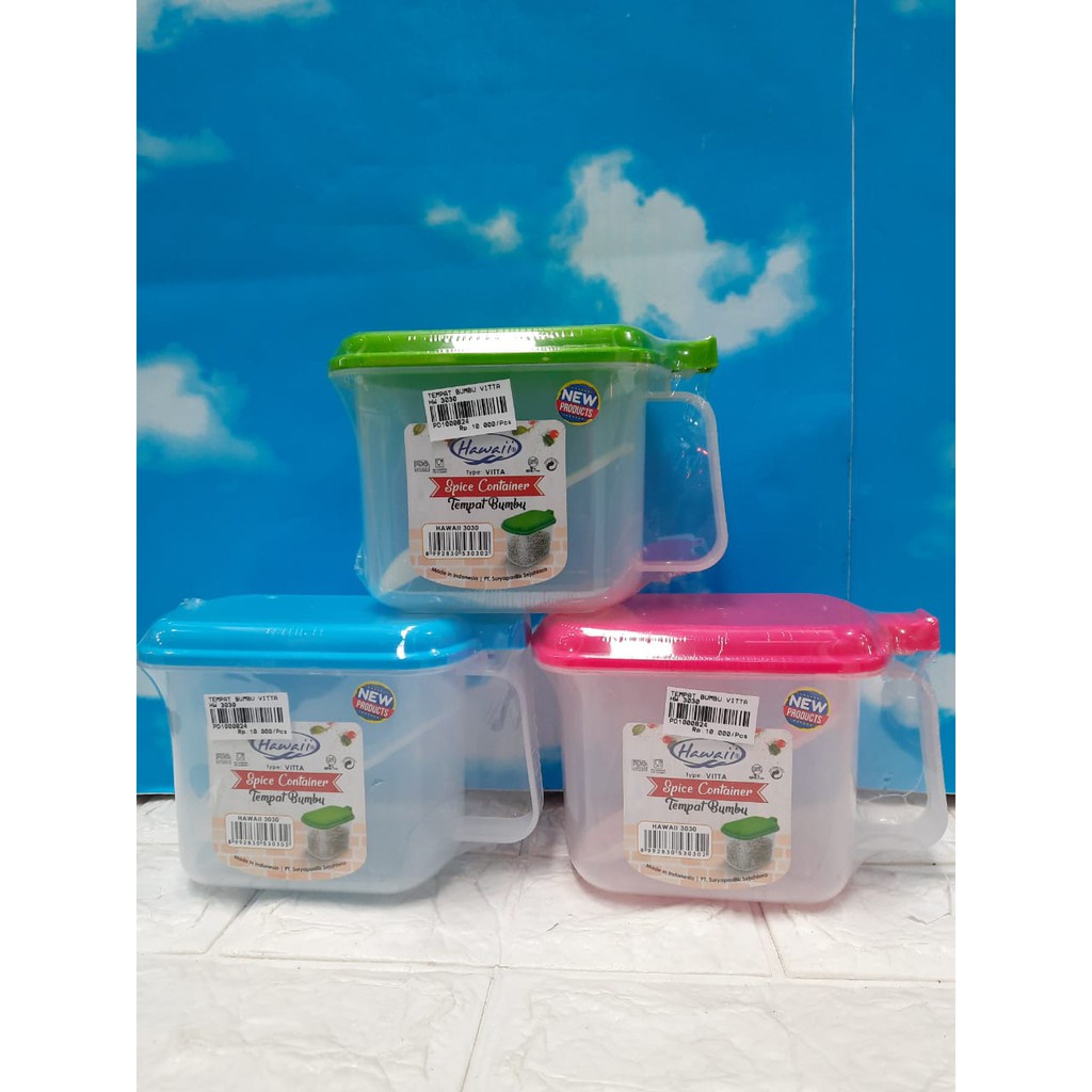 Hawaii Toples Tempat Wadah Bumbu Vitta Kotak Bumbu Dapur Serbaguna HW3030