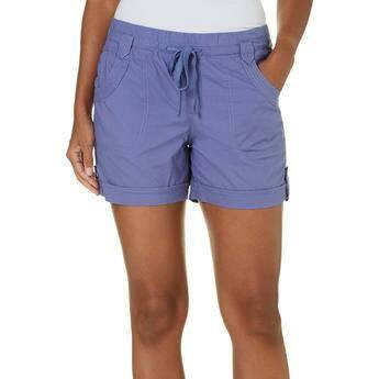 CELANA PENDEK BRANDED Gloria Vanderbilt AVA drawstring short Pants (PURPLE)