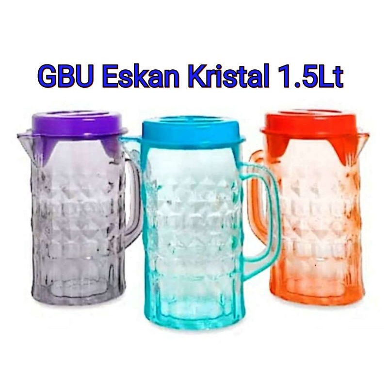 GBU Plast Eskan Water Jug Teko Minuman Eskan Crystal 1.5L