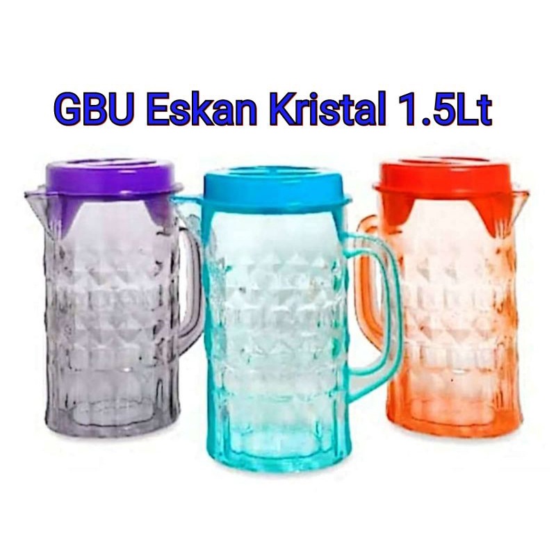 GBU Plast Eskan Water Jug Teko Minuman Eskan Crystal 1.5L