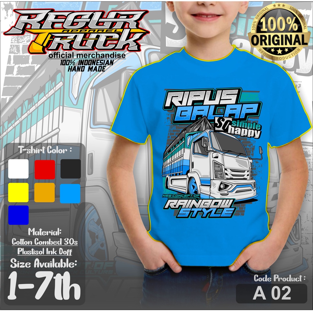 KAOS TRUK OLENG ANAK RIPUS BALAP UMUR 2-7 TAHUN KAOS TRUK REBECCA ANAK TERBARU KAOS ANAK GAMBAR TRUK OLENG KAOS RFOUR ORIGINAL KAOS TRUK ANAK LAKI LAKI KAOS TRUCK MANIA KAOS OLENG