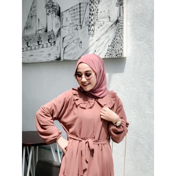 Midi Dress Ceruty Babydoll Premium