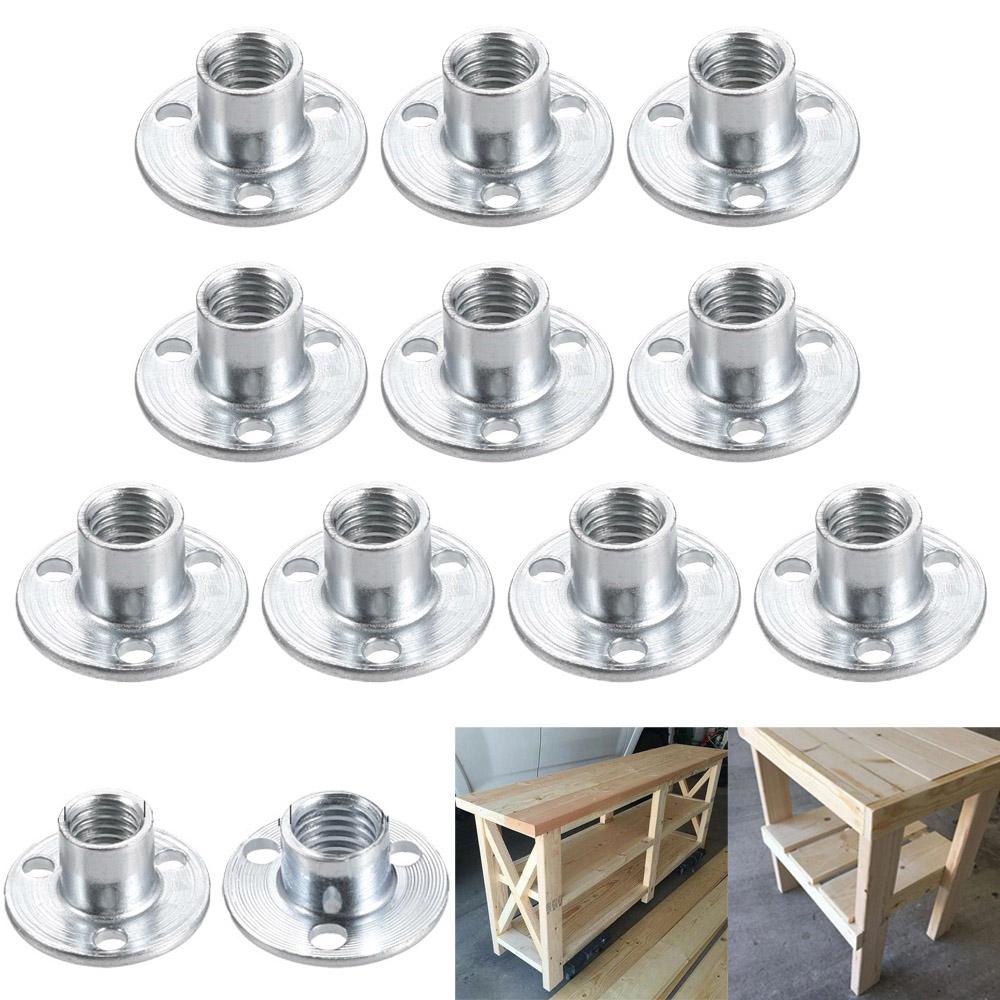 QUINTON T Nuts Carbon Steel 10pcs Galvanis Hardware Tee Nuts Splint Aksesori Furniture