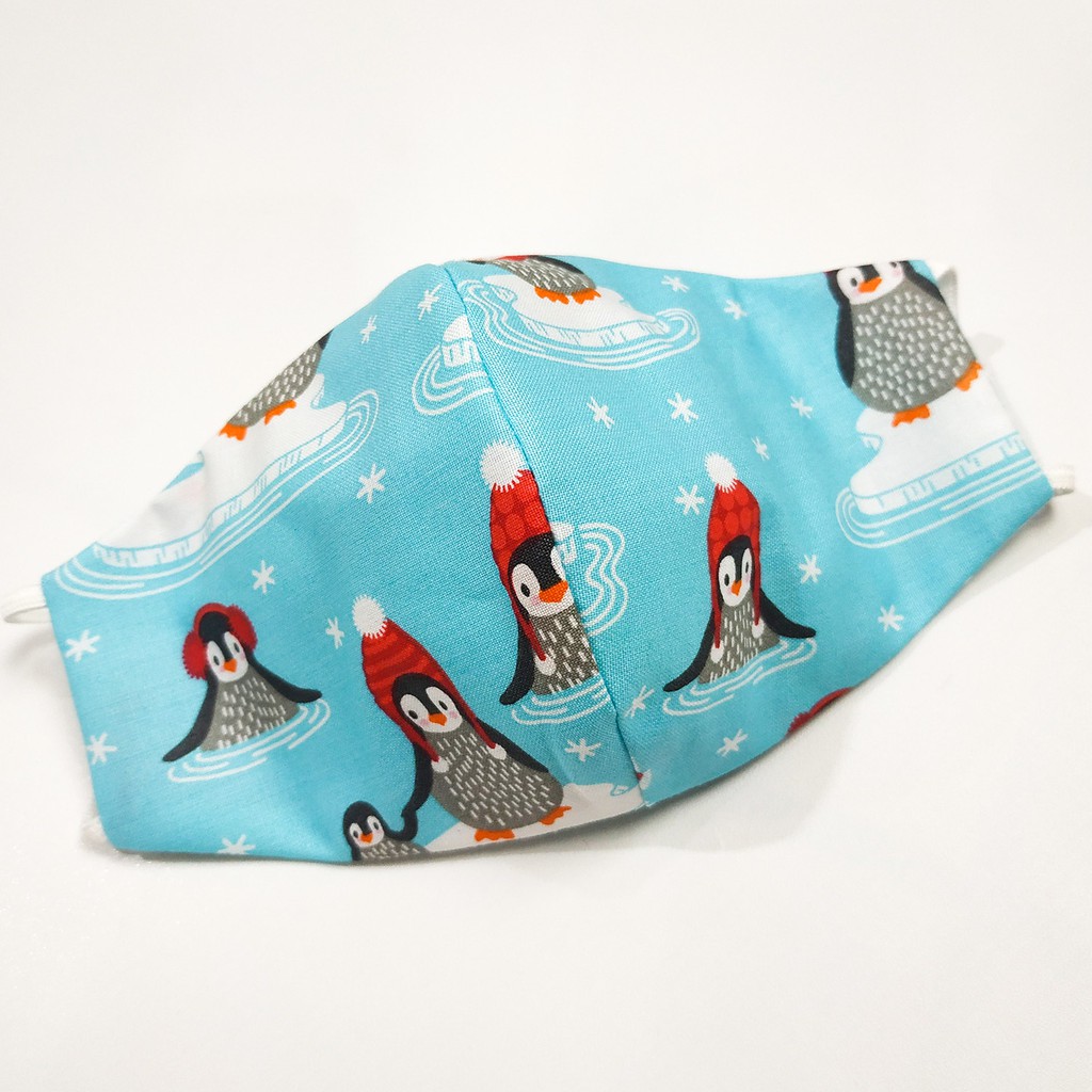 Masker Katun Motif ( PENGUIN )