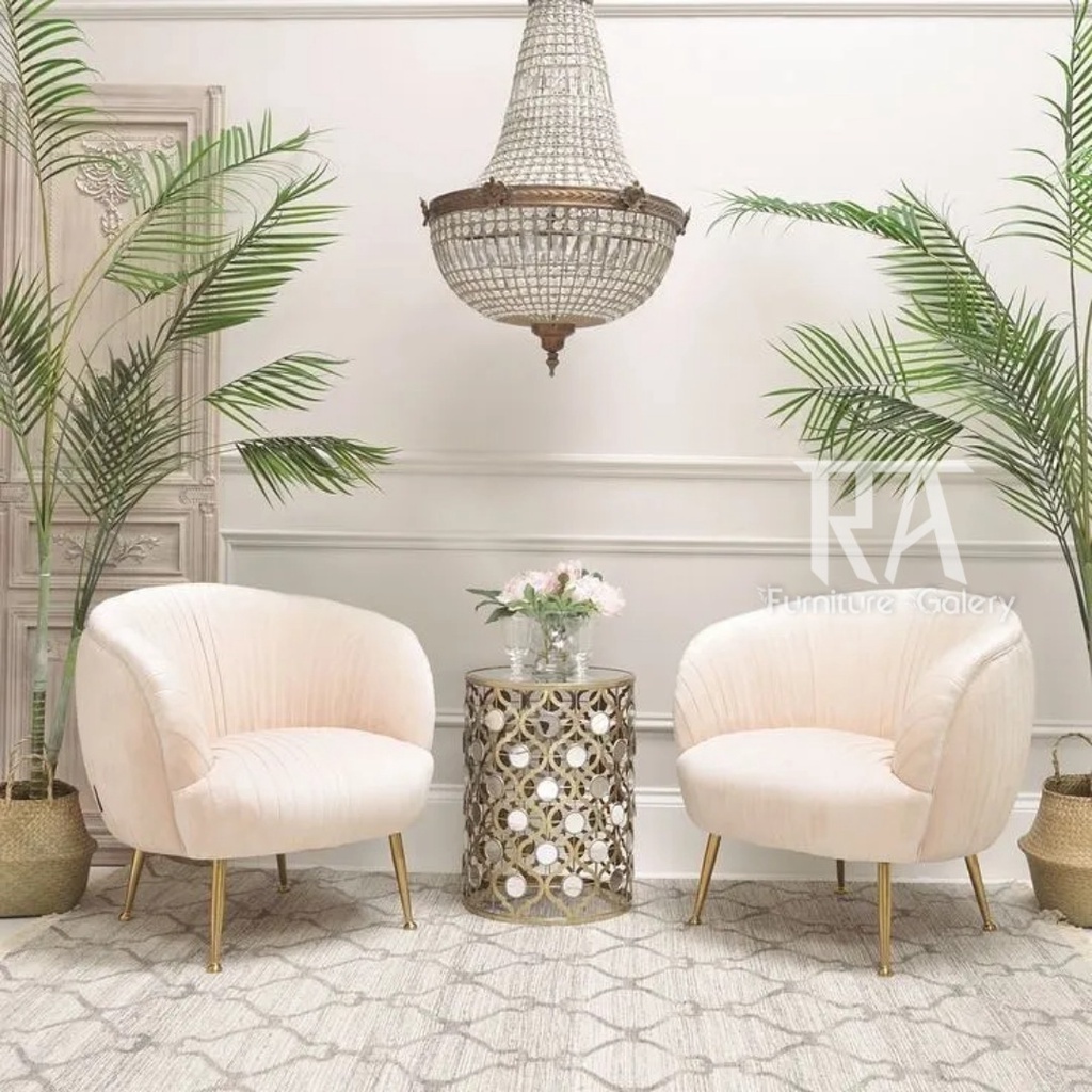 SOFA MINIMALIS KAKI BESI SOFA WING CHAIR RETRO SINGLE