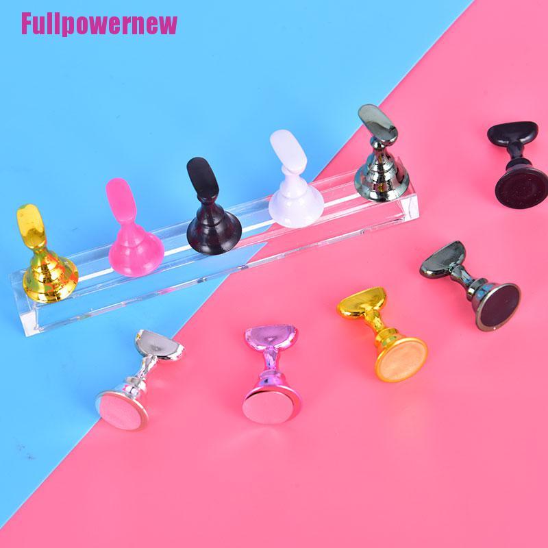 (Full) Stand Holder Kuku Palsu Magnetik Untuk Latihan Nail Art / Manicure