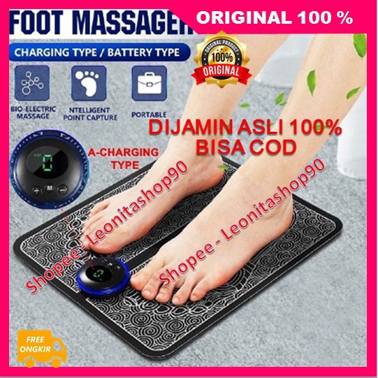 Tikar Pijat Kaki Listrik Pijat Kaki EMS Pad Mat Alat Pijat Kaki Akupuntur Kaki Elektrik Recharge 100