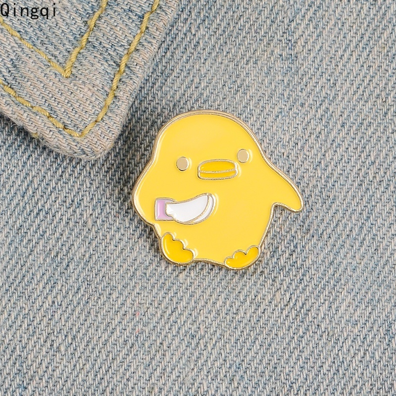 Bros Pin Enamel Bentuk Ayam Kuning Kecil Pisau Don 't Kill My Vibe Untuk Hadiah Anak