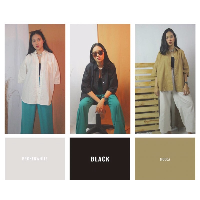 KEMEJA LINEN / KEMEJA WANITA/ OUTER WANITA / OUTER LINEN /SALLY SHIRT