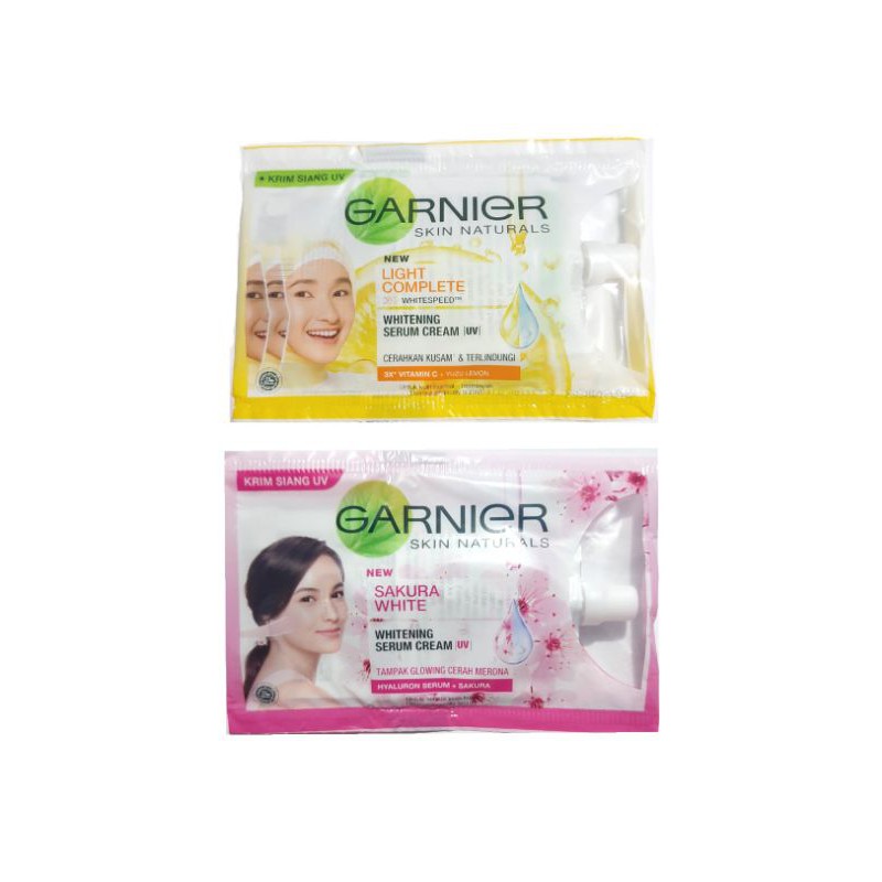 Garnier Whitening serum cream sachet 7 ml / garnier light cream