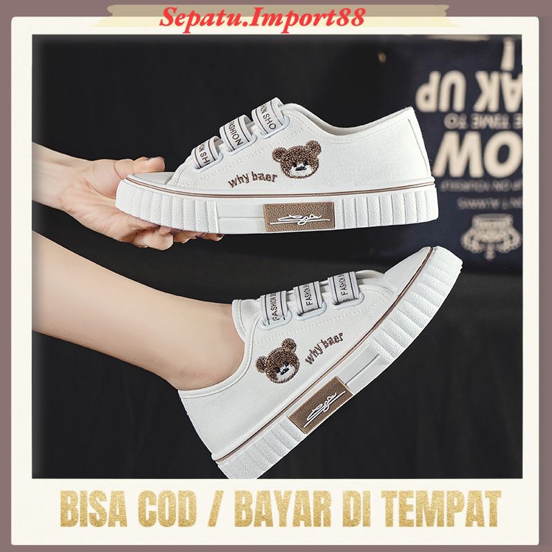 Sepatu Sneakers Wanita Casual Wear ala Korea Import Kualitas Super Premium SP 097B