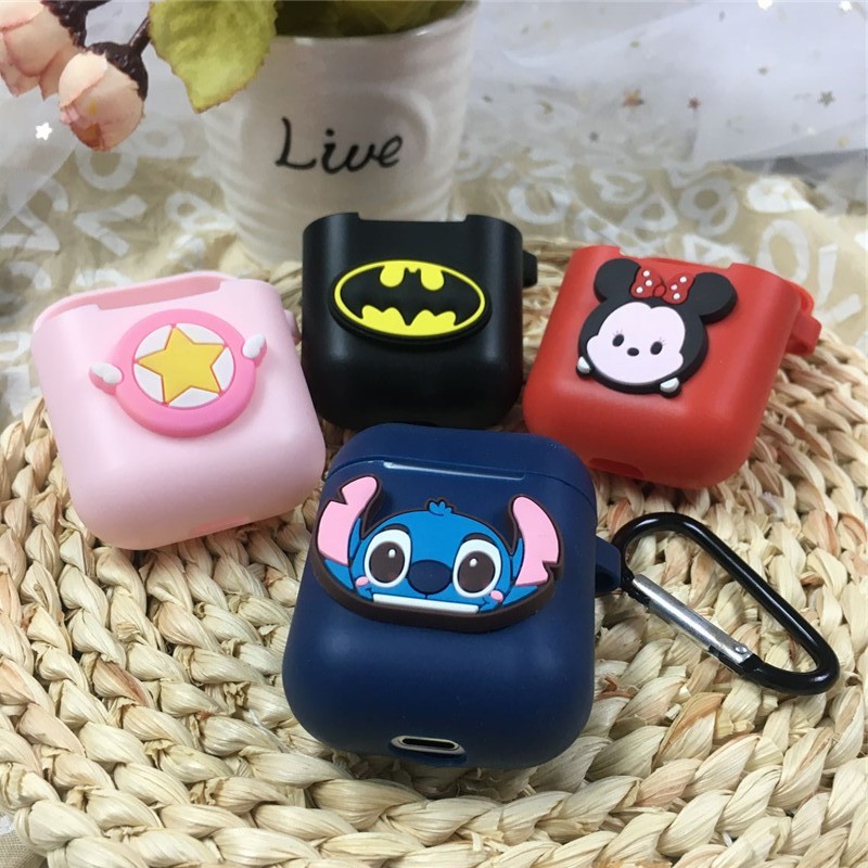 Casing Silikon Motif Kartun Lucu Dengan Kait Untuk Inpods 12 i12 TWS Earphone