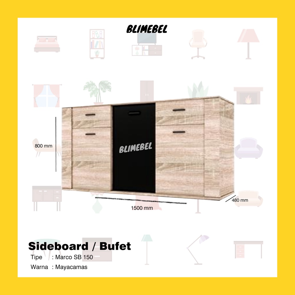 Meja Samping Bufet / MARCO SB 150 - GARVANI