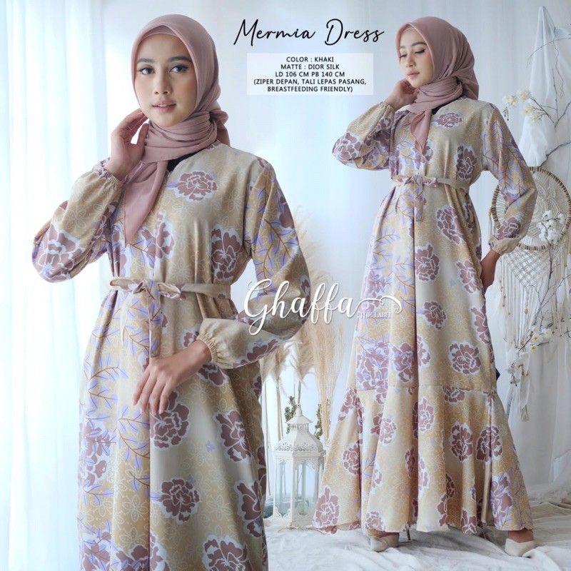 MERMIA DRESS - Gamis Muslim Syari - Gamis Busui - Gaamis Premium Murah - Gamis Terbaru - Gamis Dewas