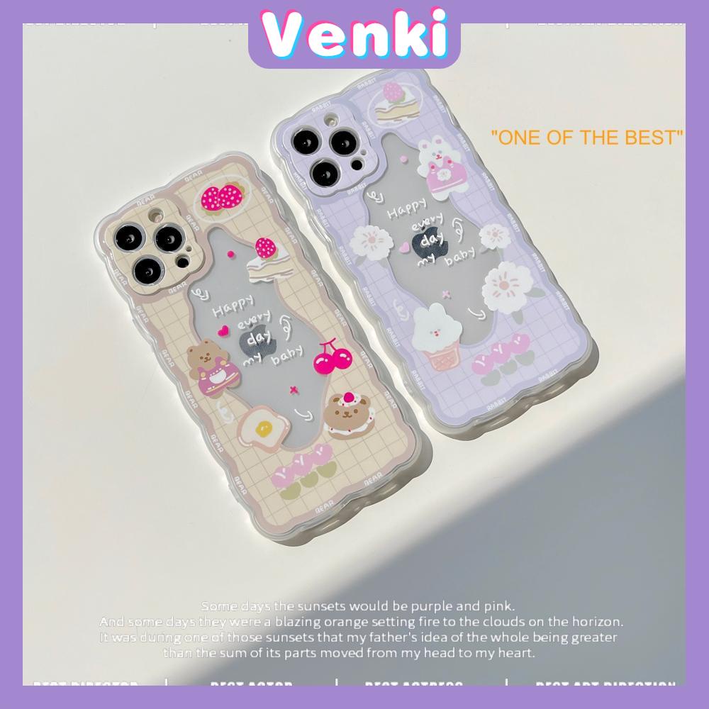 Soft Case Silikon Transparan Anti slip Shockproof Motif Kelinci / Beruang Untuk iPhone 13pro Max / 12pro Max / 11 / 7Plus