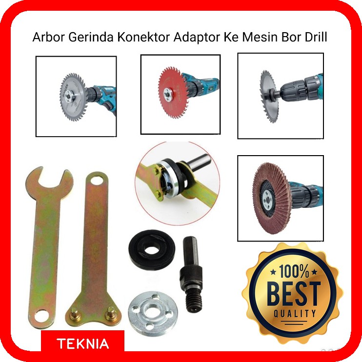 Adaptor Arbor Konektor Gerinda Bor Mata Gerinda Perubah - Arbor Adaptor Set