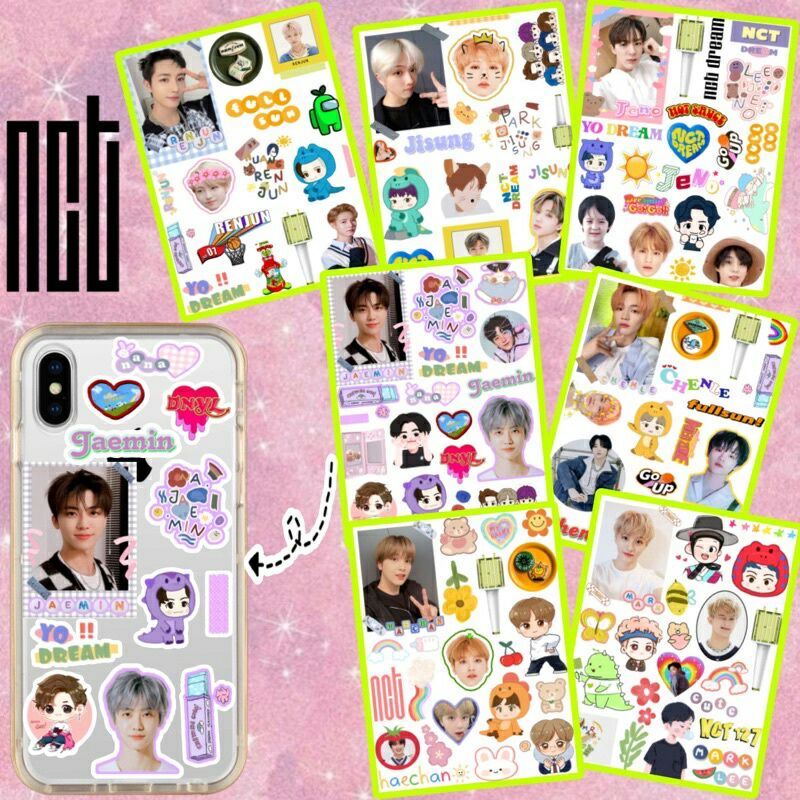 Stiker NCT DREAM AESTHETIC CUTE DECO ( Sudah Cutting) Anti Air / Sticker kpop / Sticker NCT DREAM Ja