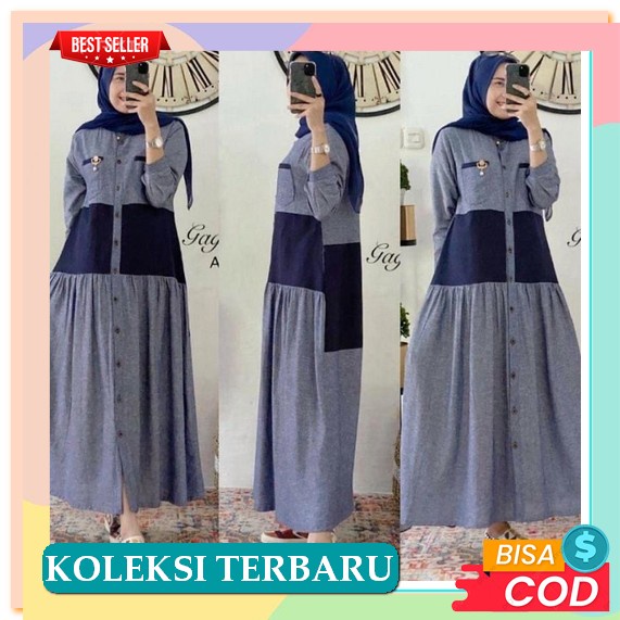 Gamis Terlaris 2022 Bahan Cerutybabydoll Mix Renda/Kimiko Lace Dresa Kasual/Gamis Seragam/Gamis Sifo