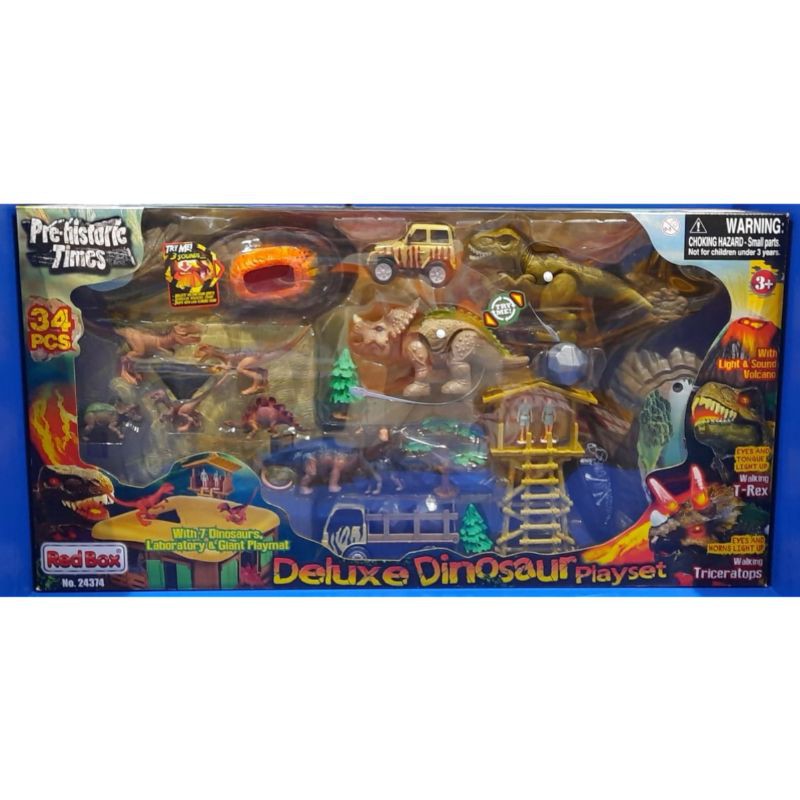 sale mainan: Red Box Pre Historic Times Deluxe Dinosaur Playset