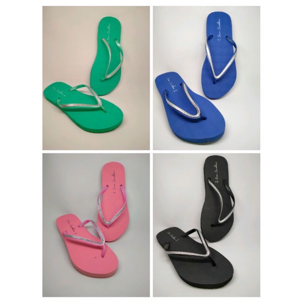 Sandal Jepit Wanita Sun Swallow crystal kristal original