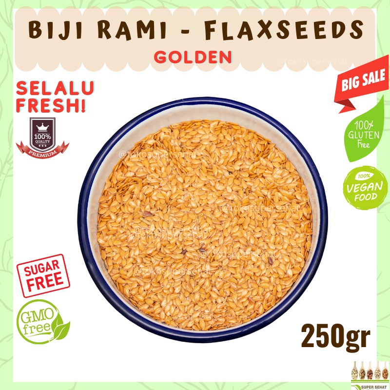 

BIJI RAMI 250GR - FLAXSEEDS 250GR - GOLDEN FLAX SEED - BROWN FLAXSEEDS 250GR