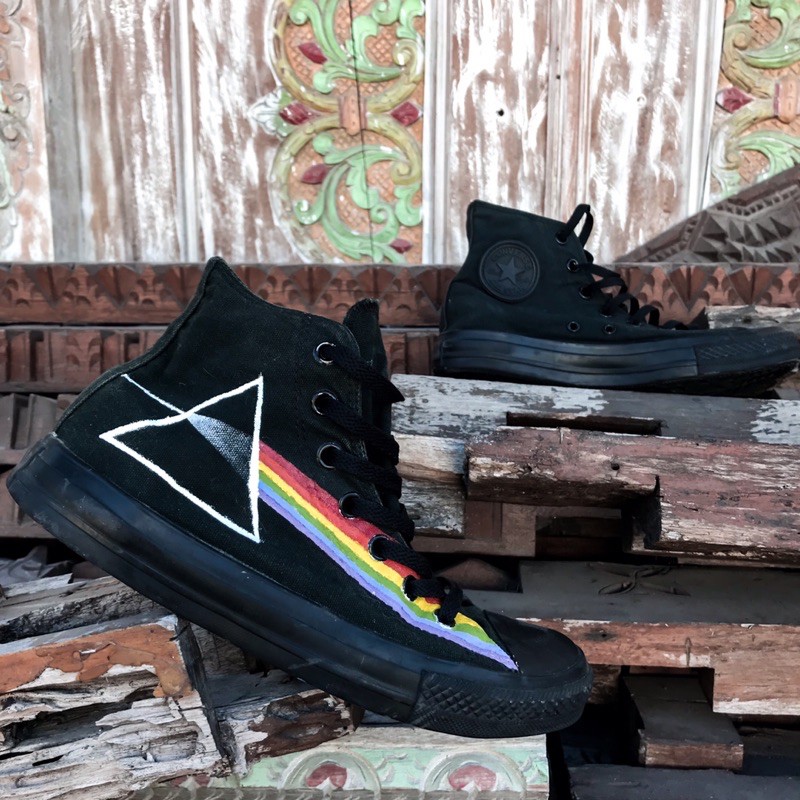 converse chuck taylor mono black custom paint