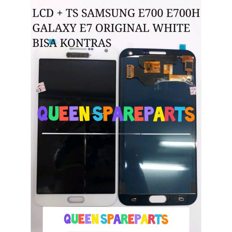 LCD TOUCHSCREEN SAMSUNG E700 E700H GALAXY E7 ORIGINAL WHITE BISA KONTRAS