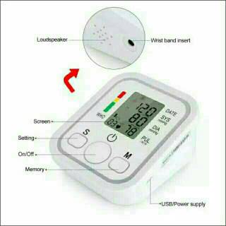  Alat  Cek Tensimeter Tekanan Darah Di Lengan Tangan Digital 