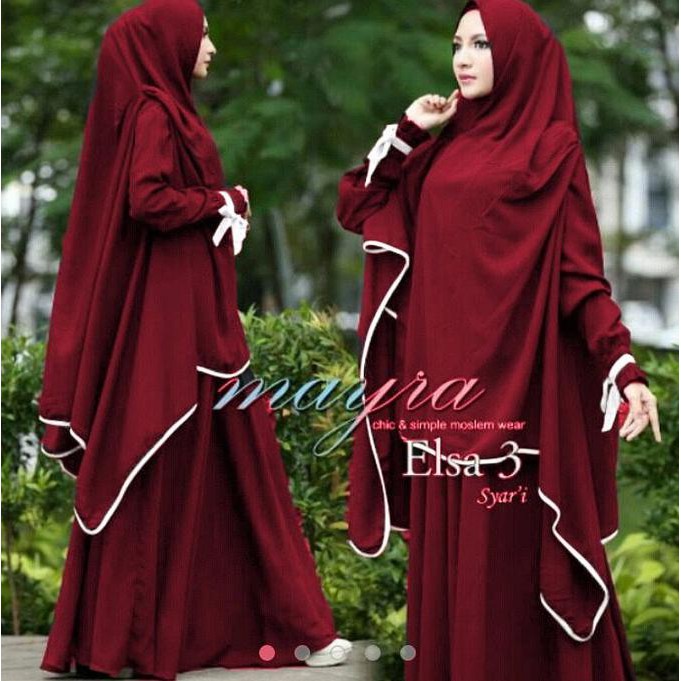 HARGA PROMO/ SYARI ELSA 3 / GAMIS PESTA / GAMIS /HIJAB /GAUN PESTA MEWAH KUALITAS PREMIUM