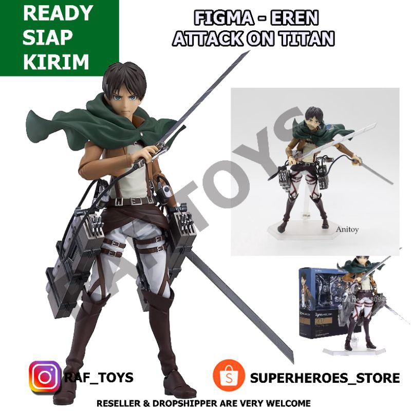 Action Figure Figma Attack On Titan Levi Mikasa Eren