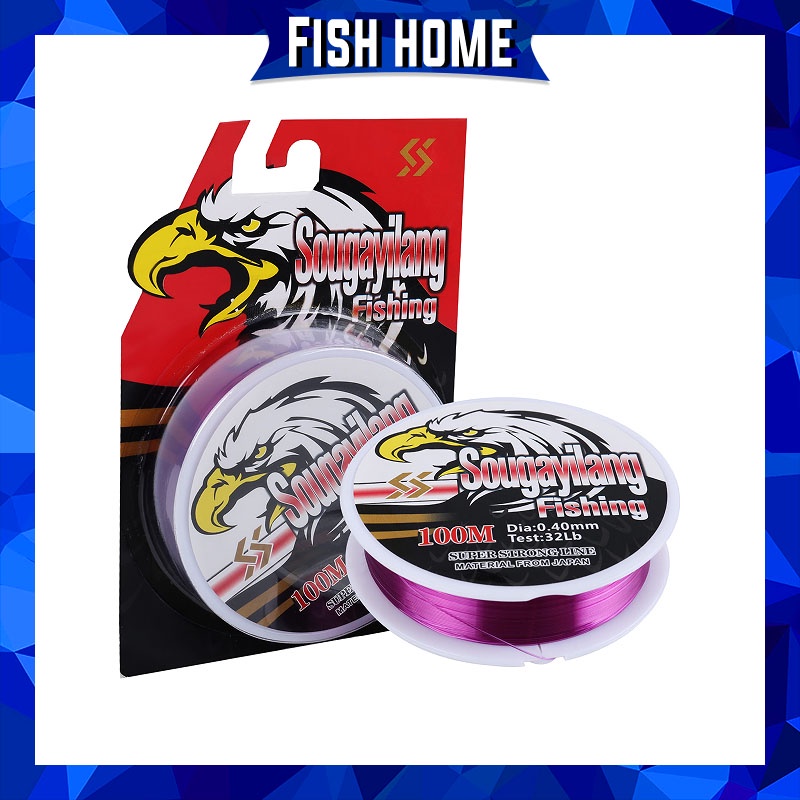 100M Nylon Fishing Line 11LB-41LB Kuat dan Tahan Lama Untuk Air Tawar Untuk Carp / Slive Carp / Balok