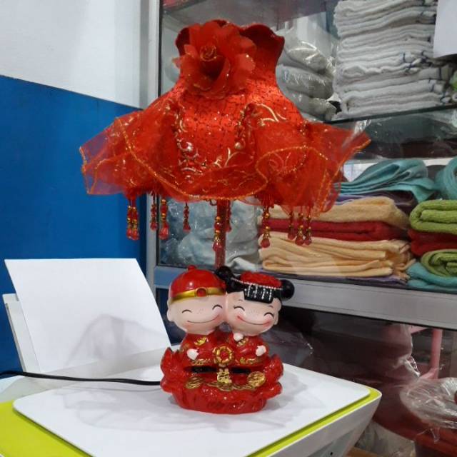 lampu tidur / lampu sanghi / lampu double happiness / lampu wedding / wedding stuff