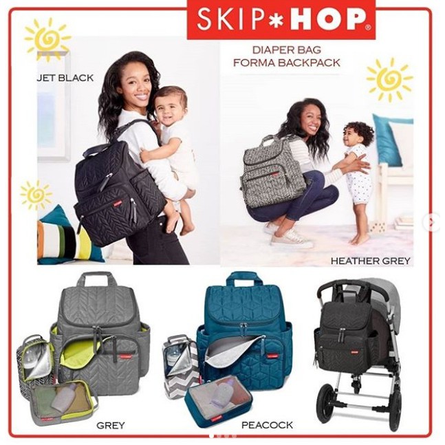 SkipHop Diaper Bag Backpack Forma Jetblack